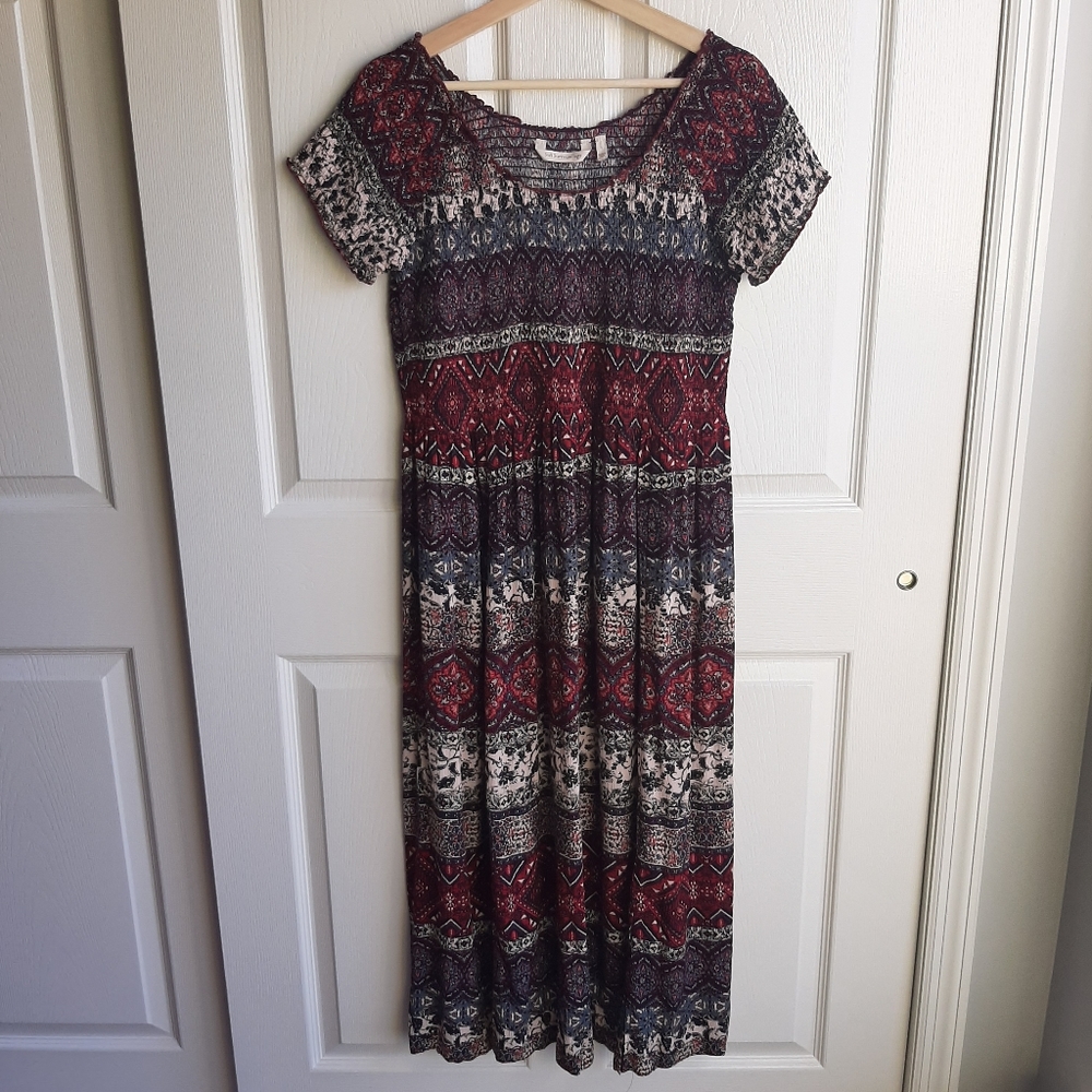 Soft Surroundings Smocked Macelo Dress Size Medium